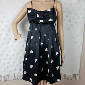 Betsey Johnson Silk Black & White Heart Prom Dress
